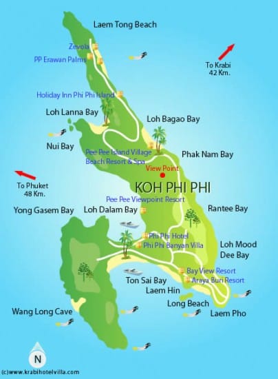 carte de koh phi phi
