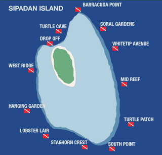 carte sites de plongée Sipadan en malaisie