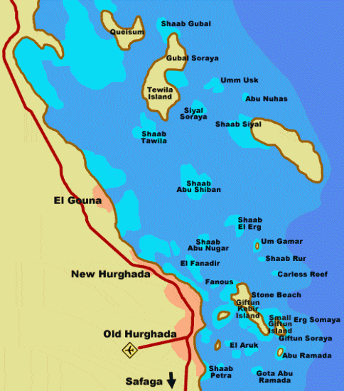 sites de plongée d'Hurghada